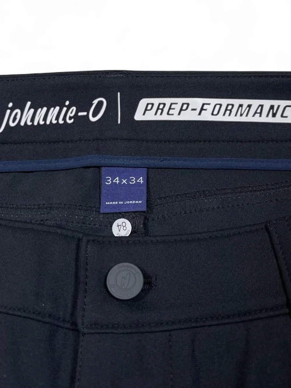 NWOT! Johnnie-O Prep-Formance Black Chino Golf Pants Men’s Size W34 L34 Slim Fit